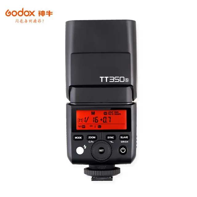 Вспышка для камеры Godox Mini Speedlite TT350S TTL HSS GN36 с задним передатчиком беззеркальной