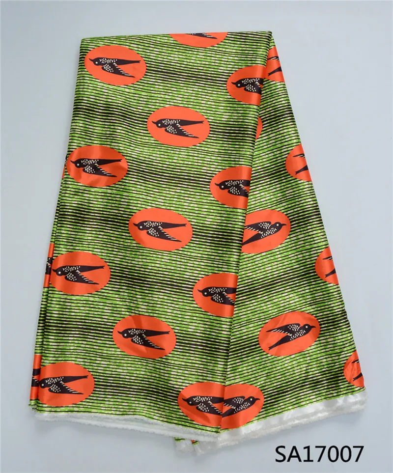 Глянцевая атласная ткань с принтом полиэстер атлас 5 ярдов в партии 6 Дизайнов