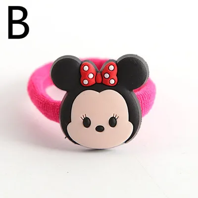 1 шт. новые рисунки из мультфильма ПВХ ЦУМ Микки и Минни Маус Джек нарисованной длинноволосой девочкой, аксессуары для волос, резинки Головные уборы подарки для детей Дети нейлоновые ленты для волос