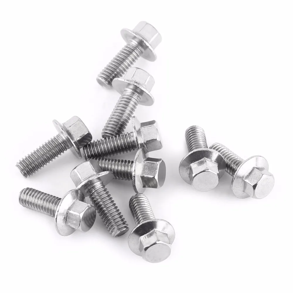 10 шт./лот шестигранные винты из нержавеющей стали M6 tornillos SS304|washer head bolts|screw caphead bolt |