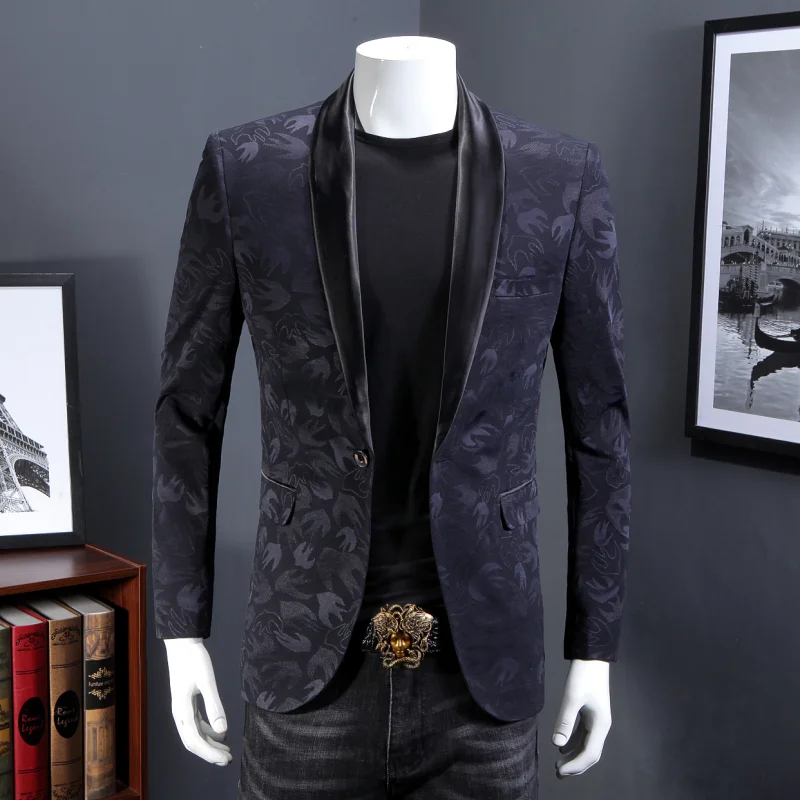 Новинка 2018 мужской повседневный костюм Молодежный Свадебный с маленьким