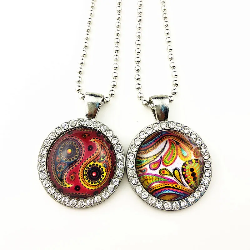 24 шт этническое возвращение в древний стиль кулон Мандала Цветок Бандана