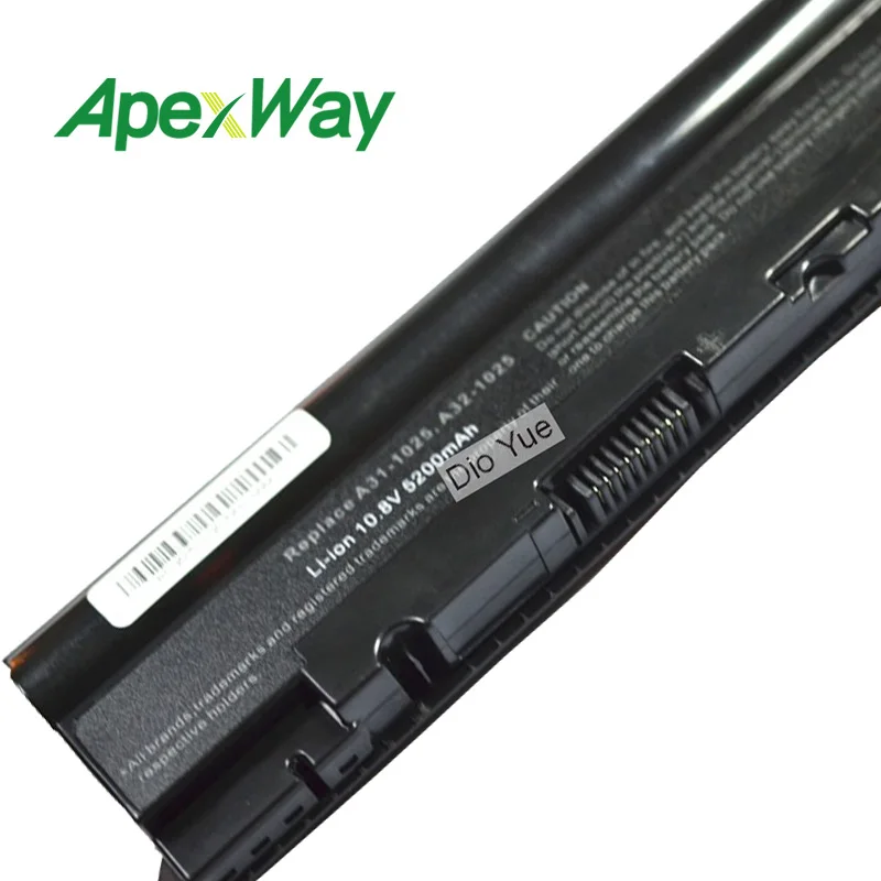 ApexWay 11 1 V 4400mAh аккумулятор для ноутбука Asus Eee PC A31-1025 1025C 1225 1025 EPC 1225B 1225C R052 R052C R052CE |