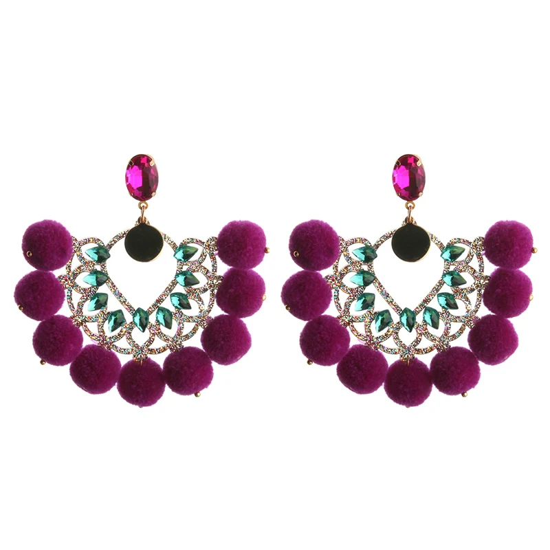 NeeFu WoFu серьги из смолы большие с кристаллом длинные Brinco брендовые Преувеличенные