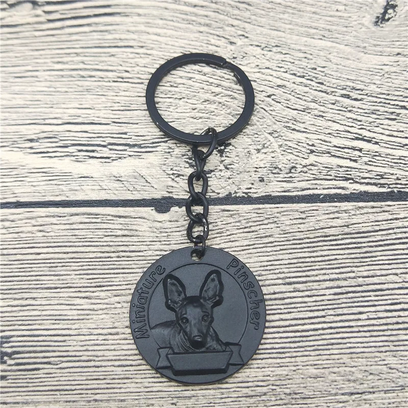 Новые винтажные миниатюрные брелоки Pinscher античное покрытие античная бронза