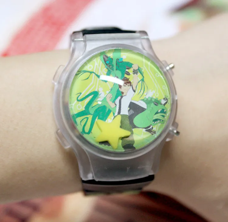 Ben 10, Мультяшные детские часы, кожаный светодиодный, детские часы, детские наручные часы для мальчиков, студентов, спортивные часы, Relogio Hombre