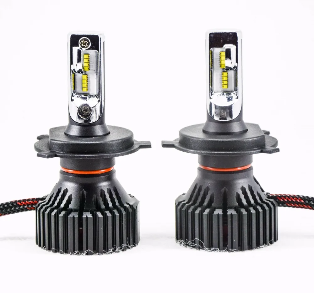 1 компл. H4 H7 H8 H9 H11 9005 9006 60 Вт 8000LM T8 светодиодные фары lumiled зэс чипы вентилятор Чистый белый 6500 К все-в-одном 12/24 В авто лампы