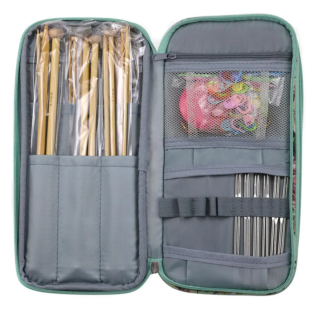 

69pcs DIY Knitting Tool Crochet Hooks Needles Stitches Knitting Craft Case Crochet Set Weaving Tools Sewing Tools Accessories