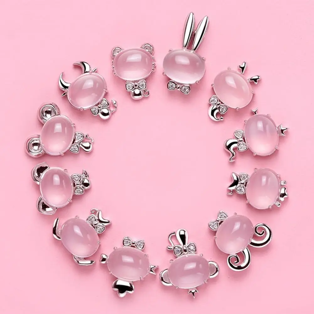 Женское ожерелье с подвеской в виде китайского зодиака опала драгоценного камня