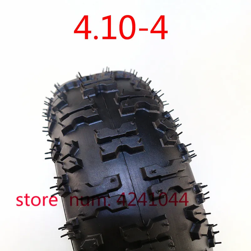 High quality tires 4.10/3.50-4 410/350-4 ATV Quad Go Kart 47cc 49cc Chunky 4.10-4 Tires inner tube Fit All Models 3.50-4 4"