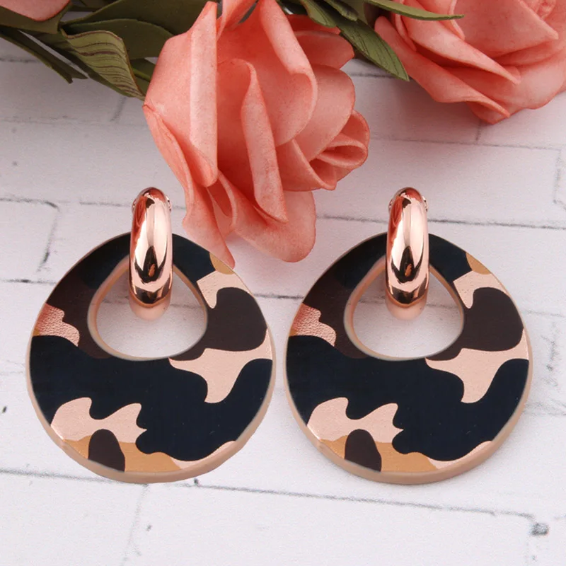 NeeFu WoFu серьги тигр кожа сплава капельного большой капли воды большие женщина