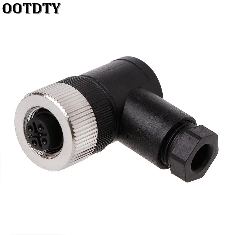 Разъем датчика OOTDTY M12 водонепроницаемый штекер и гнездо с прямым угловым винтом