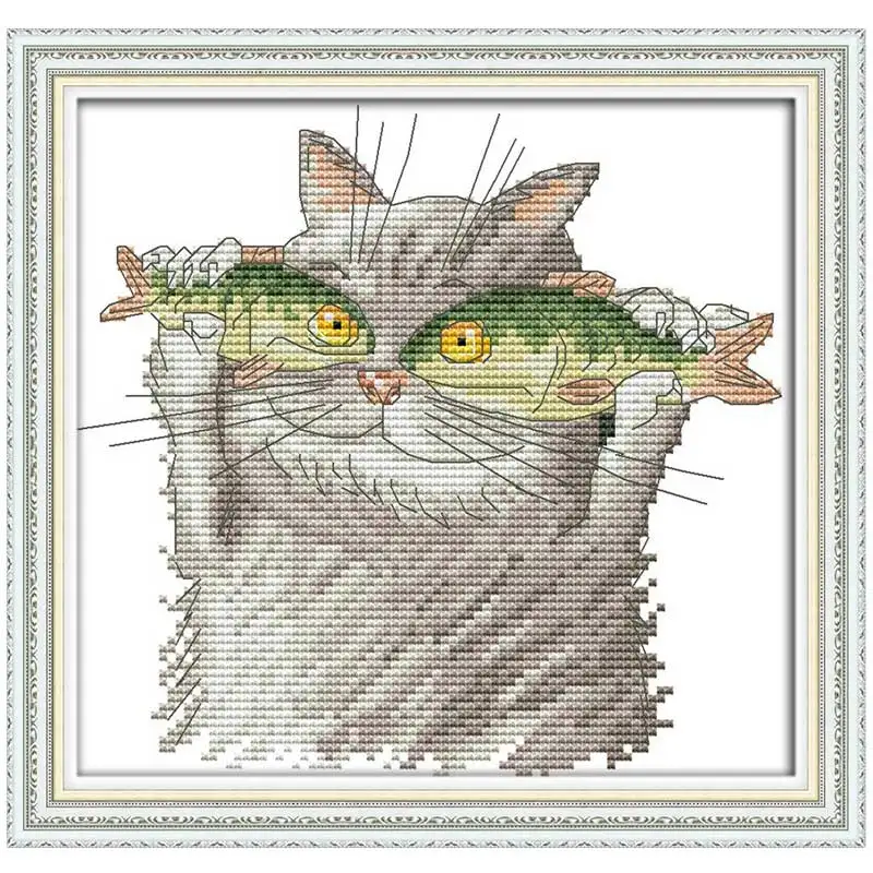 Oneroom I love fish Счетный крест 11CT 14CT набор крестиков оптом китайский «сделай сам» Набор для вышивания крестиком DA181