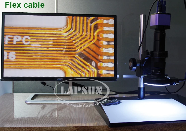 720P 60F/S VGA HD видео промышленный цифровой микроскоп система с поддержкой объектива