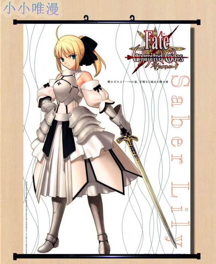 Японский аниме Fate/Grand Order FGO Fate/stay night Altria Pendragon Saber Lily домашний Декор настенный
