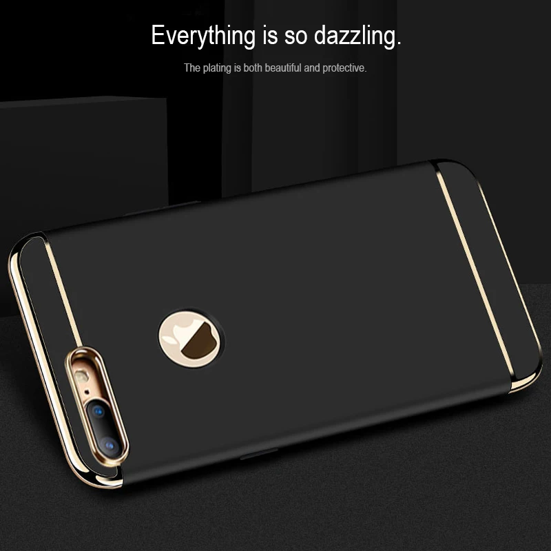 Чехол HUKU для телефона с покрытием iPhone 7 Роскошная золотая Защитная матовая