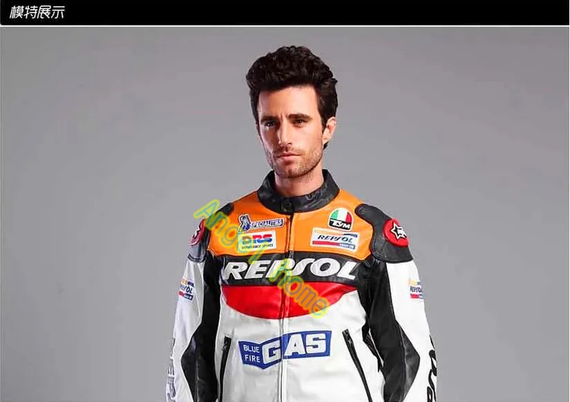Куртка Moto GP REPSOL гоночная кожаная цветная куртка хорошего качества VS02 из