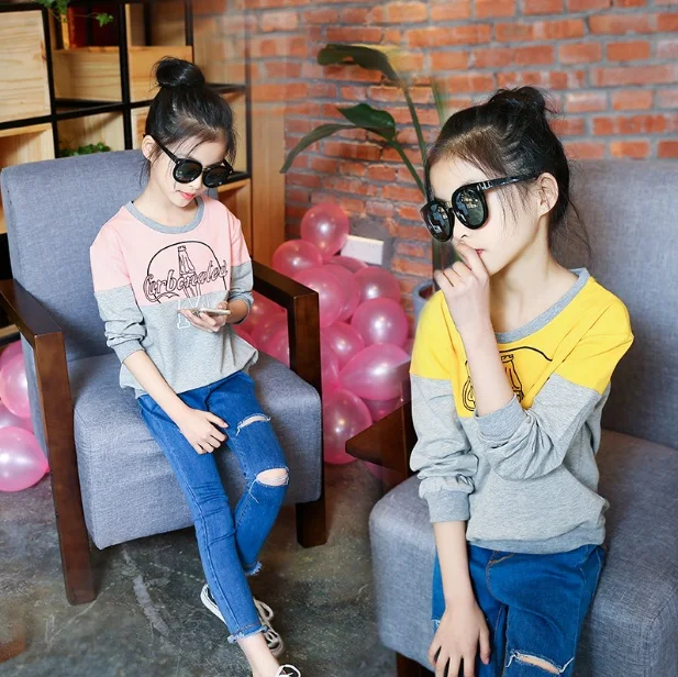 

Children's clothing 2018 new spring long-sleeved underwear crew neck long-sleeved T-shirt children's clothing1236