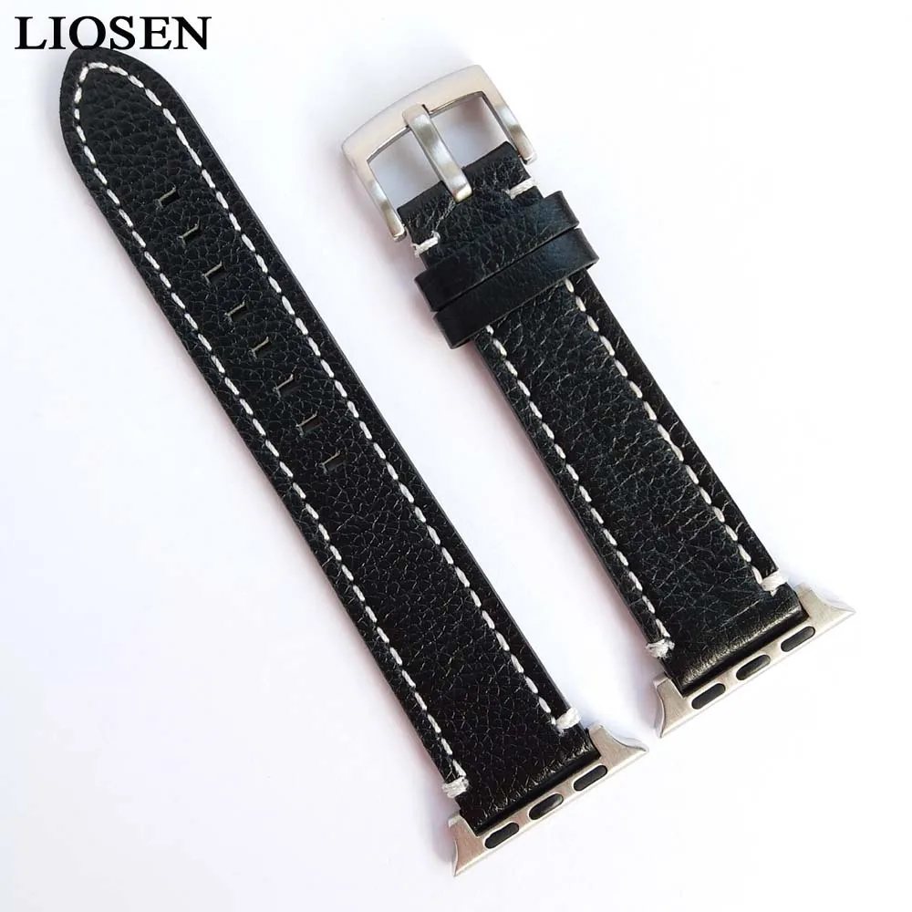 LIOSEN genuine leather watch strap for apple sports watch band 42mm 38mm series 1 & 2 & 3 iwatch watchbands
