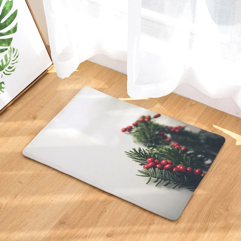 Comwarm Entrance Welcome Door Mat Christmas Anti-Slip Joyful Kids Snowman Cartoon Santa Claus Socks Bedroom Kitchen Floor Carpet | Дом и сад