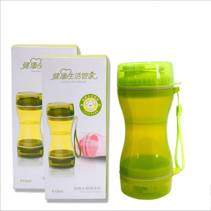 

Pet Water Grain Dual-Use Cup out Kettle Dual-Use Water Grain Cup Pet Accompanied by a Portable Pet Supplies