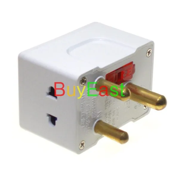 2 X большой южноафриканского электрического адаптера типа M 8 7 мм 3 способа Multi Outlet