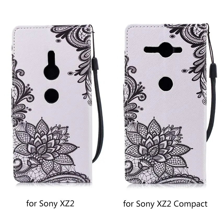 TIZQK абстрактный Kickstand флип чехол для sony XZ2 ТПУ Мягкая задняя крышка компактный