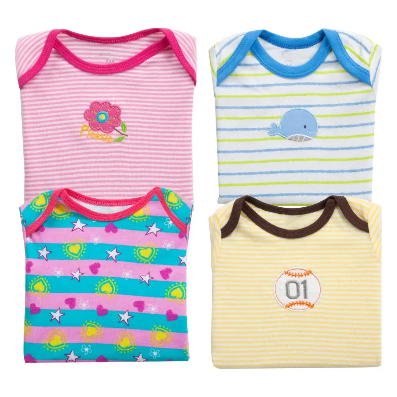 5 pcs/pack new 2017 Girls Boys short sleeve 100%Cotton T-shirt Baby &amp Kids tops tees cartoon o-neck toddler infant clothes | Детская