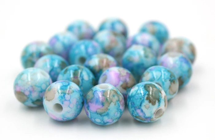 Бусины россыпью для ювелирных изделий круглые бусины шикарные с трещинами