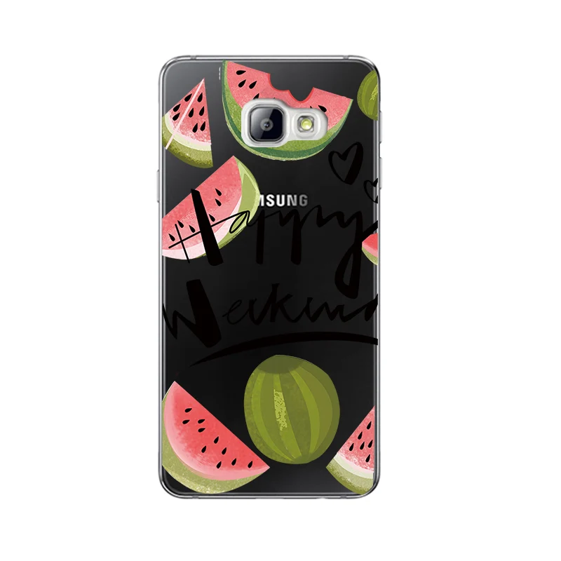 Для Samsung Galaxy A7 2016 чехол для телефона A710F прозрачный ультра тонкий с фруктовым