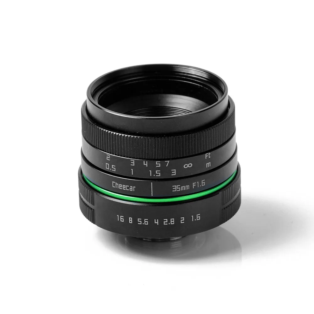 Новый зеленый круг 35 мм объектив камеры видеонаблюдения для Canon EOS M/M2/M3 с c адаптер