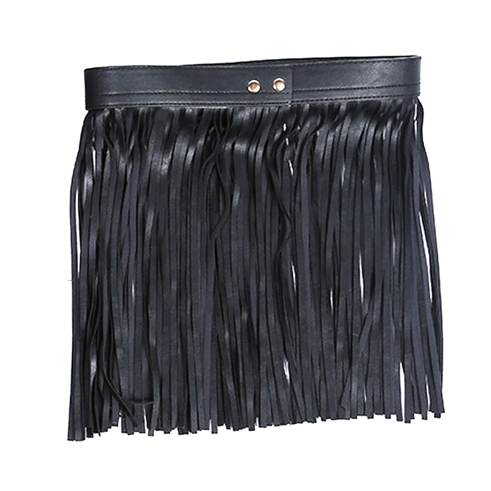 Для женщин бахрома пояс искусственный PU кисточкой Регулируемый все