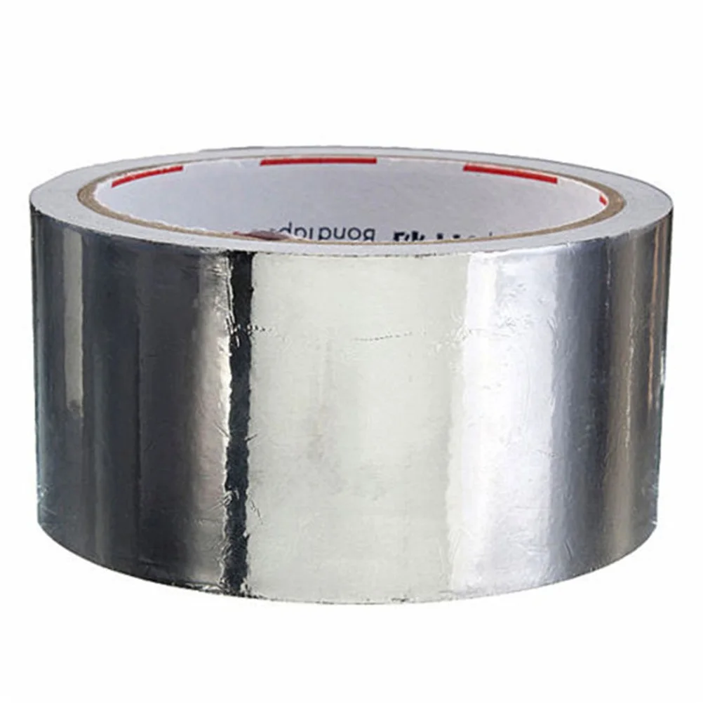 

5cm*17m Useful Aluminium Foil Adhesive Sealing Tape Thermal Resist Duct Repairs High Temperature Resistant Foil Adhesive Tape