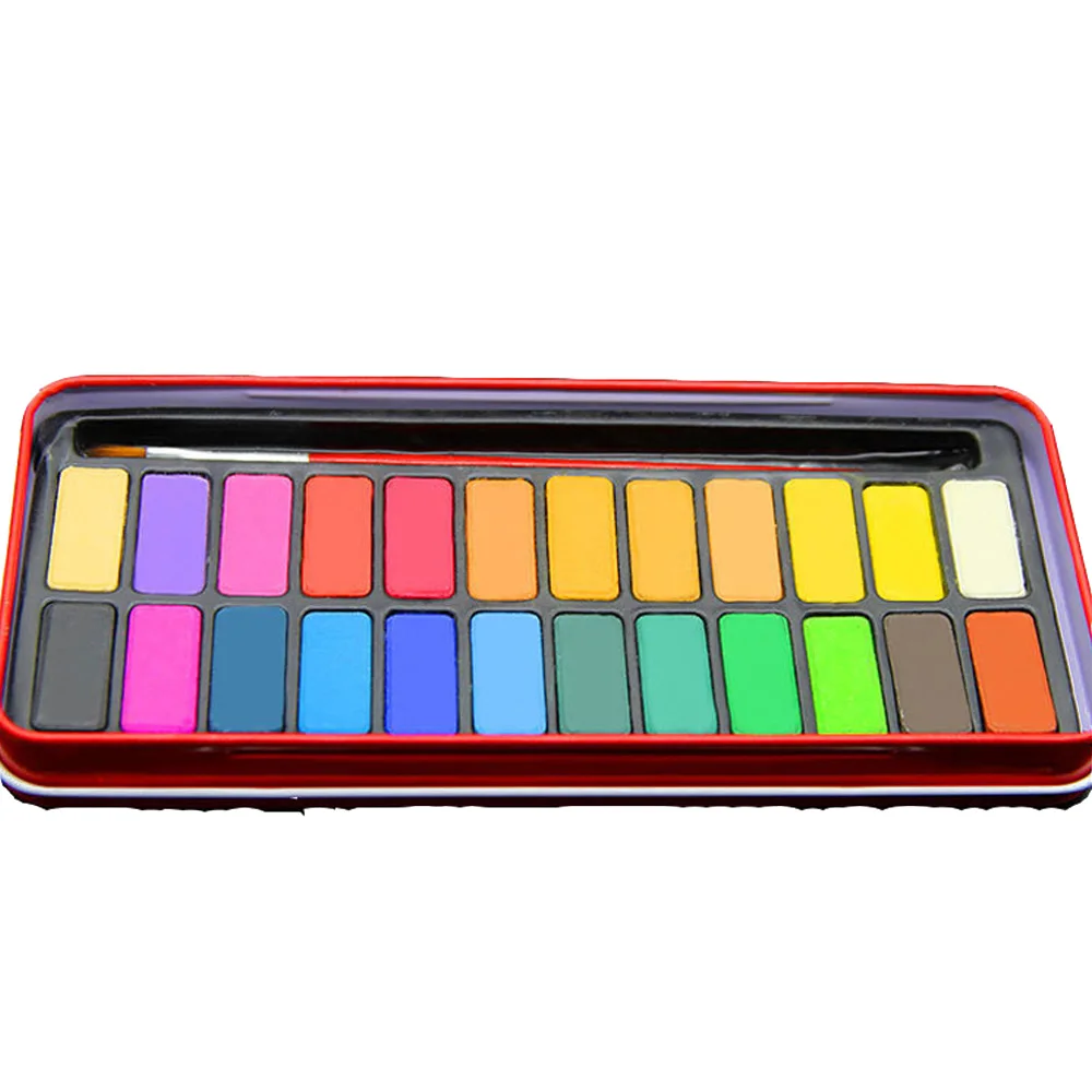 Красные железные ящики твердый акварельный пигмент профессиональный рисунок