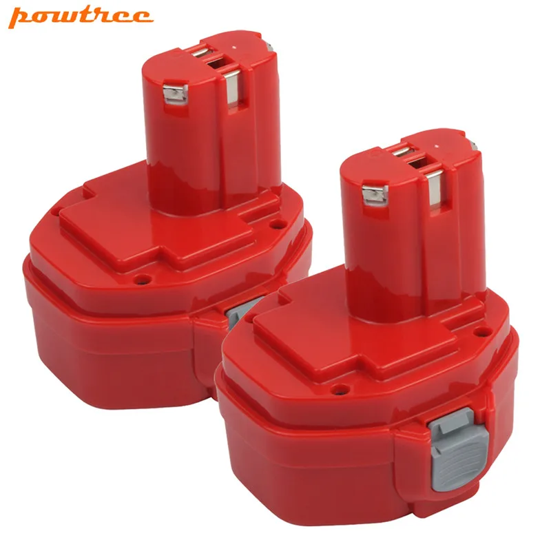 2 Battery Powtree 14,4 V 3.5Ah металл-гидридных или никель PA14 1420 перезарядки Батарея для беспроводная дрель makita для PA14 1420 1422 1433 1434 1435F JR140D 192699 - Цвет: 2 Battery