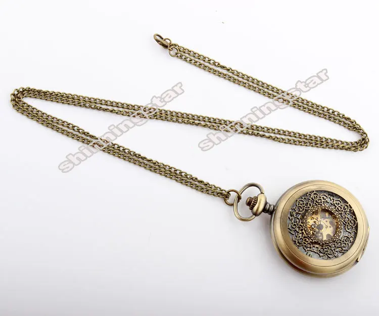 Бесплатная Доставка Античная Бронза Полые ожерелье мужские женские