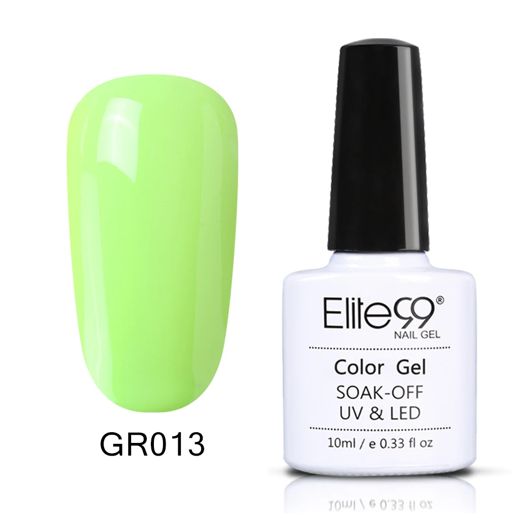 GR013-10ML Elite99 10 мл чистый цвет Лак Полупостоянный гель-эмаль для ногтей УФ-гель для ногтей маникюрный лак краска - Цвет: GR013-10ML