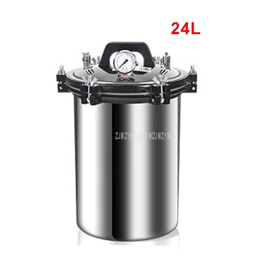 12L/18L/24L 220V 70-106kpa портативный стерилизационный горшок из нержавеющей стали, паровой стерилизатор, автоклав, Хирургический медицинский горшок - Цвет: 24L