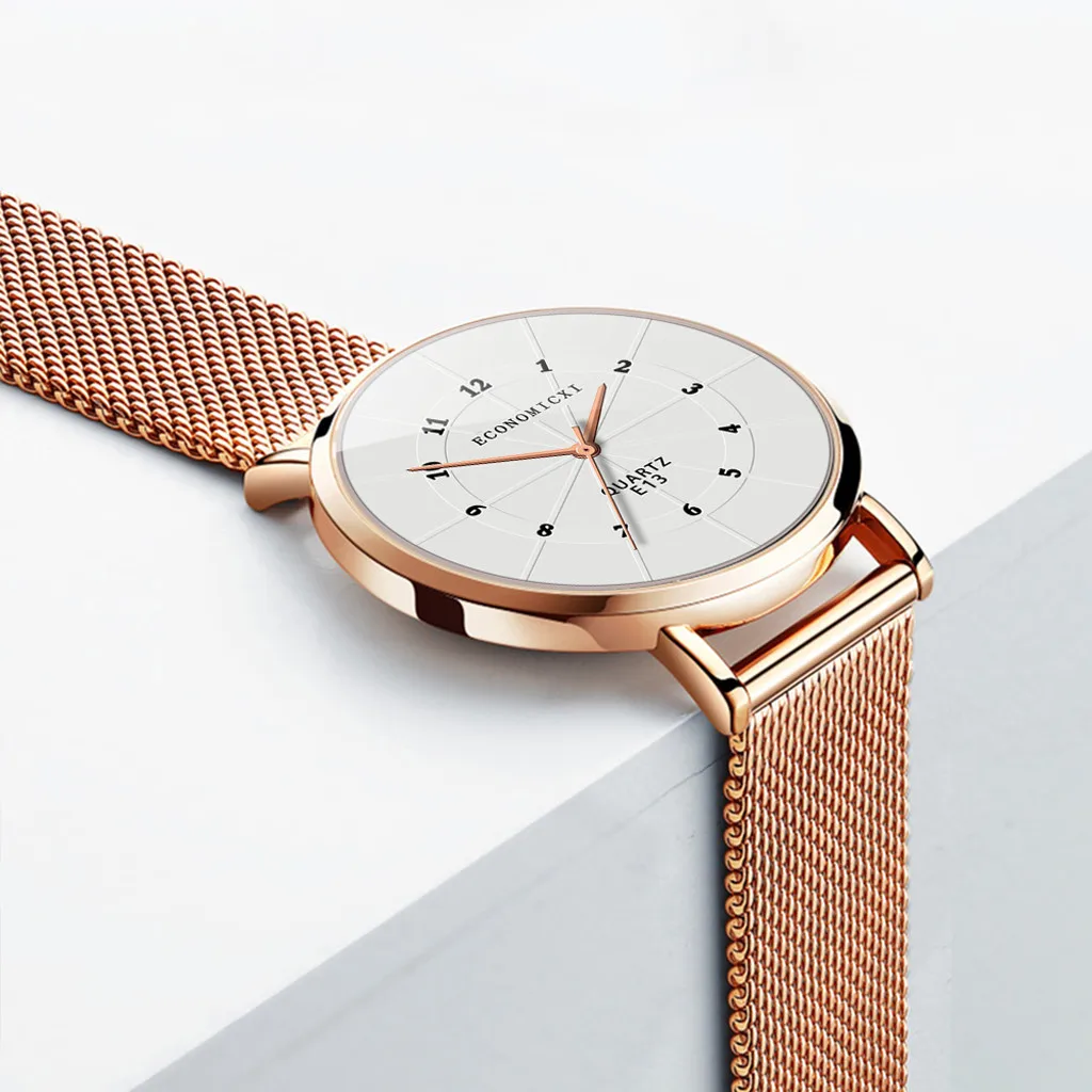 

ECONOMICXI Luxury Brand Fashion Quartz Watch Women Ladies Stainless Steel Bracelet Watches Casual Clock Female Dress Gift A5