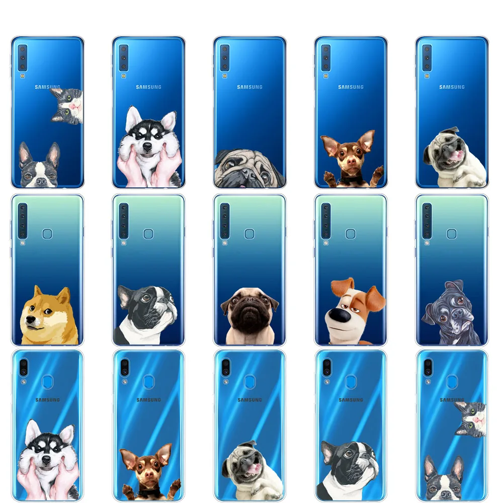 Чехол для Samsung A50 чехол Galaxy A60 A10 A30 A40 A70 A 50 2019 A9 A7 2018 Собака и кот Хаски Акита