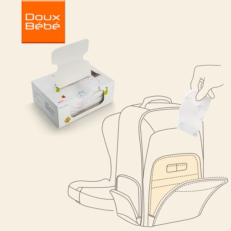 Doux Bebe 20 шт./лот стерильные одноразовые нагрудники новорожденных