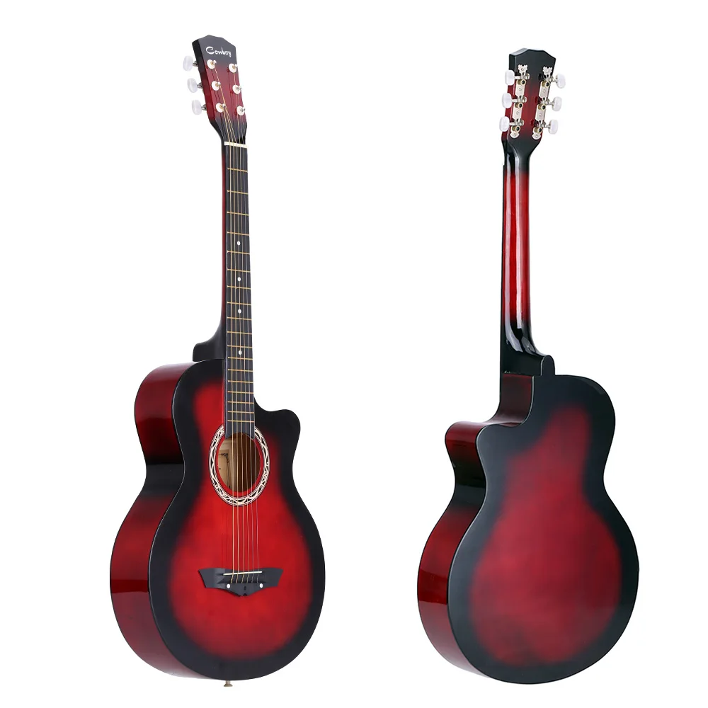 Высокое качество 3" Гитары РА 38" Акустическая гитары народная Гитары Durbale 6-String липа Гитары цвет: черный, синий красный фиолетовый для опции