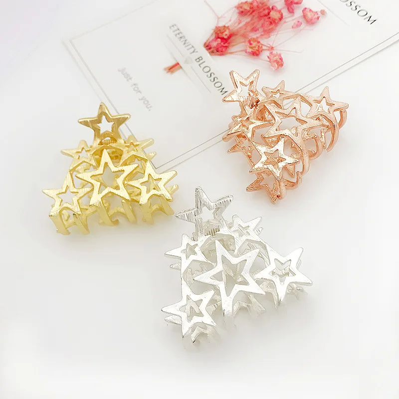 Корейские женские заколки для волос в форме краба милой Звезды модный держатель