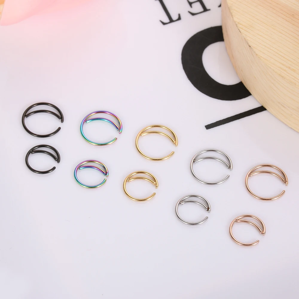 1 шт. Moon кольцо в нос индийское кольцо в нос Snug Septum ювелирные изделия пирсинг маленькая серьга для носа аксессуары для унисекс