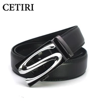 cetiri mens belt luxury brand genuine leather ratchet belts for men s automatic buckle cowhide strap formal belt cinto 140 cm