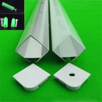 10pcslot 90degree 2mpc pendant aluminum profile for double row stripmilkytransparent cover for 20mm pcb right angle channel