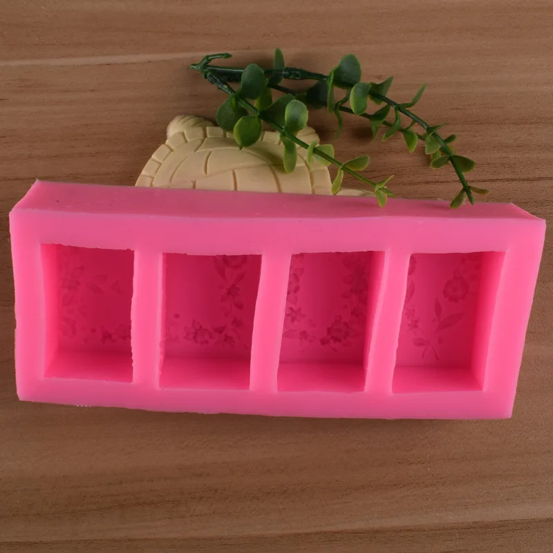 WISHMETYOU 4 отверстия цветы Силиконовое Мыло Форма для ручной работы 3D украшения