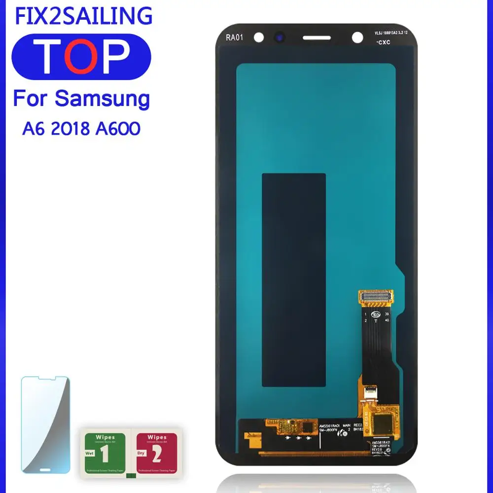 Для samsung Galaxy A6 A600F A600FN AMOLED ЖК-дисплей протестированный рабочий сенсорный экран Замена сборки