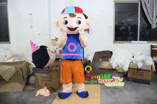 

New Adult Best Sale Foam birthday Boy Cartoon Mascot Costume Christmas Fancy Dress Halloween Mascot Costume