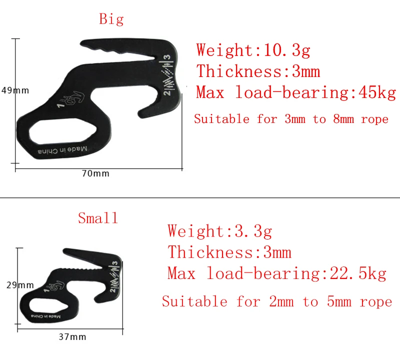 

6pcs Outdoor 9 Type Buckle Canopy Tent Rope Puller Aluminum Hook Bundle Tight Rope Buckle Outdoor Equipment Tools